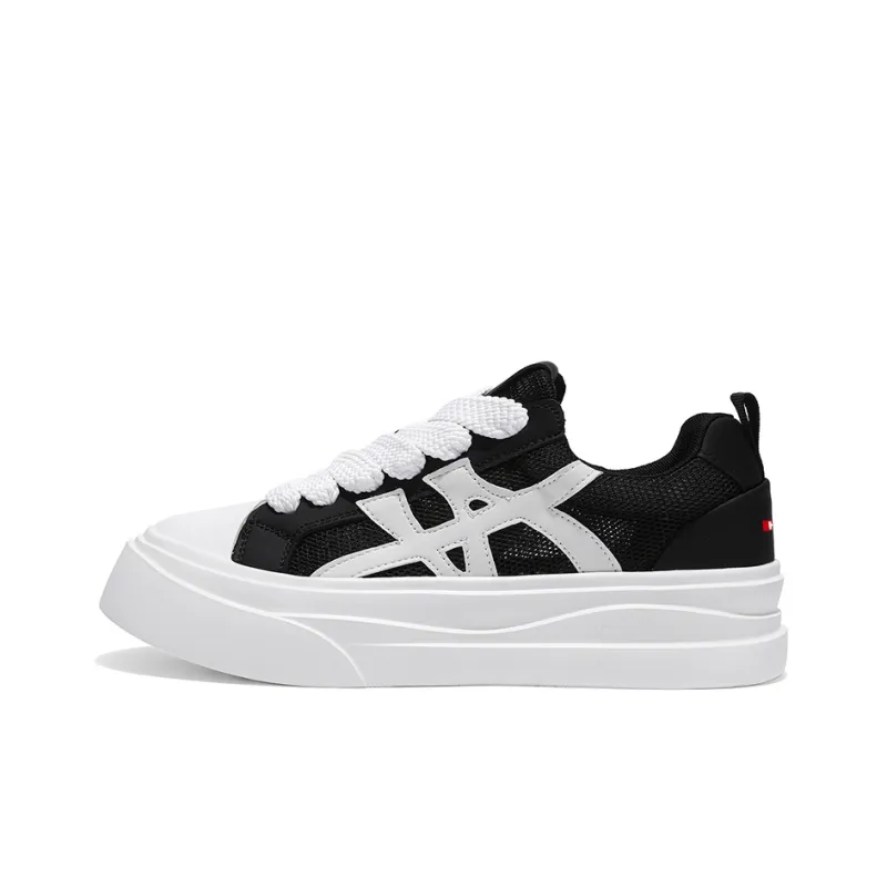 Red Bean Low Top Skateboard Shoes Men's-8