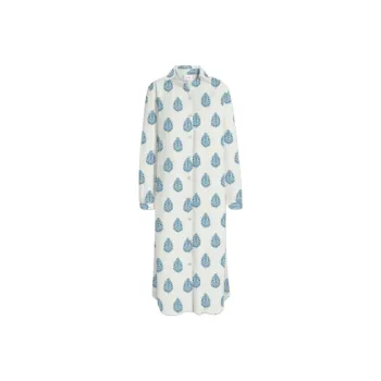 MC2 SAINT BARTHELEMY Long Sleeved Dress Women's White Blue
