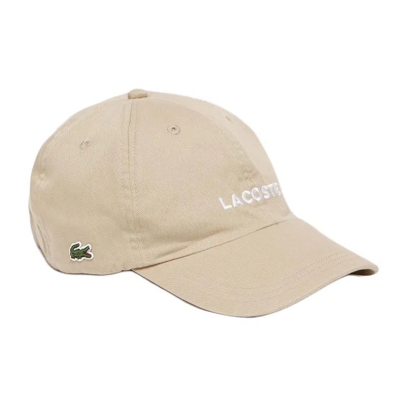 LACOSTE 100% Cotton Baseball Caps Men's Beige-1