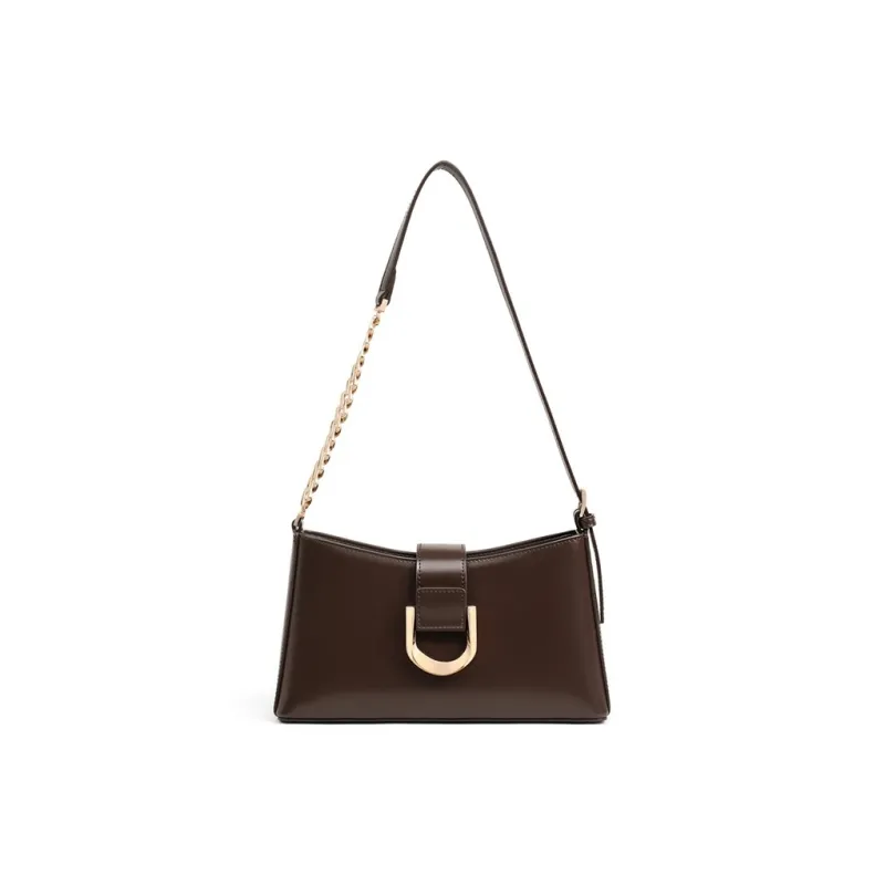CNNCOO Cow Leather Shoulder Bag Women's Wine Coffee-5