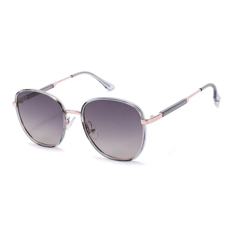 JEKA TR/Memory Plastic Metal Round Sunglasses Unisex-5