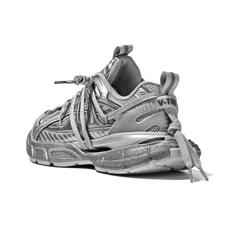 DIKENROK Cushioning Height Increasing Abrasion Resistant Slip Resistant Low Top Chunky Sneakers Unisex-13