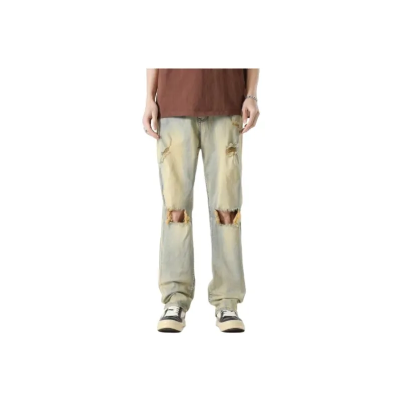 DUATOGE Jeans Men Yellow Mud -0
