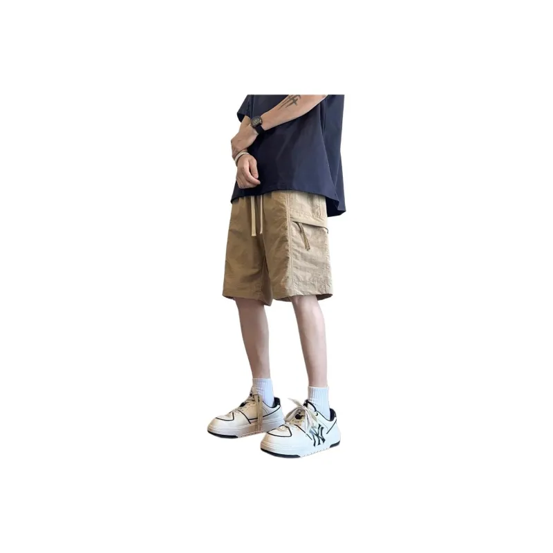 KVIV Casual Shorts Men Khaki -0