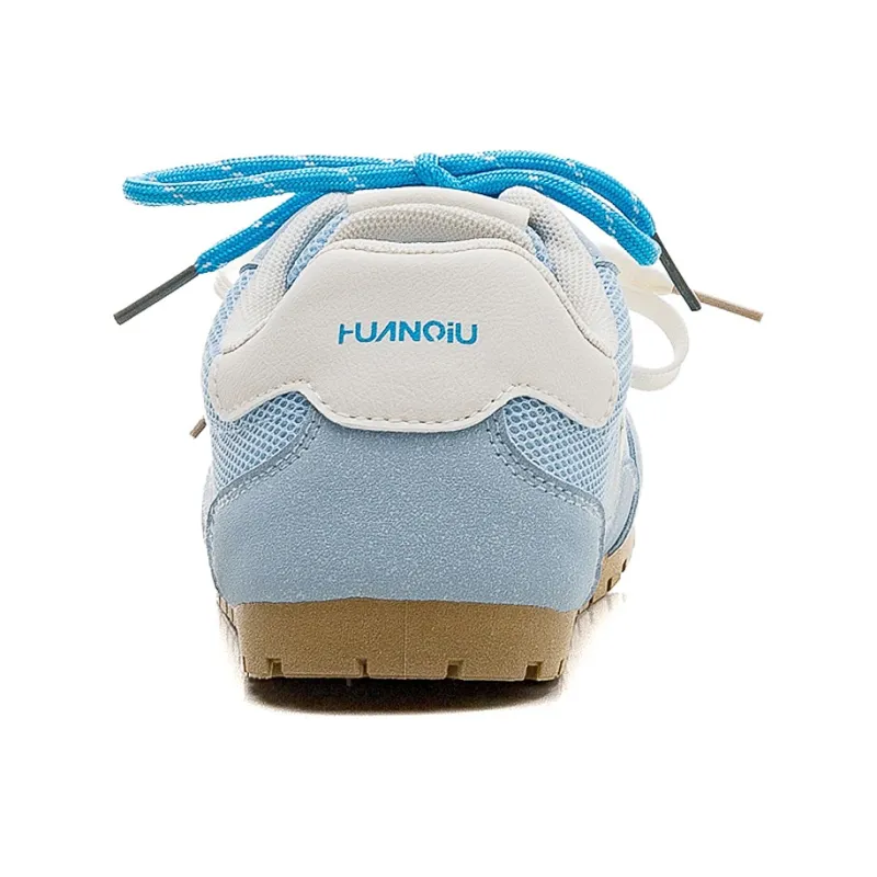 HUANQIU Shock Absorbers Slip Resistant Breathable Low Top Casual Shoes Women's Blue-3
