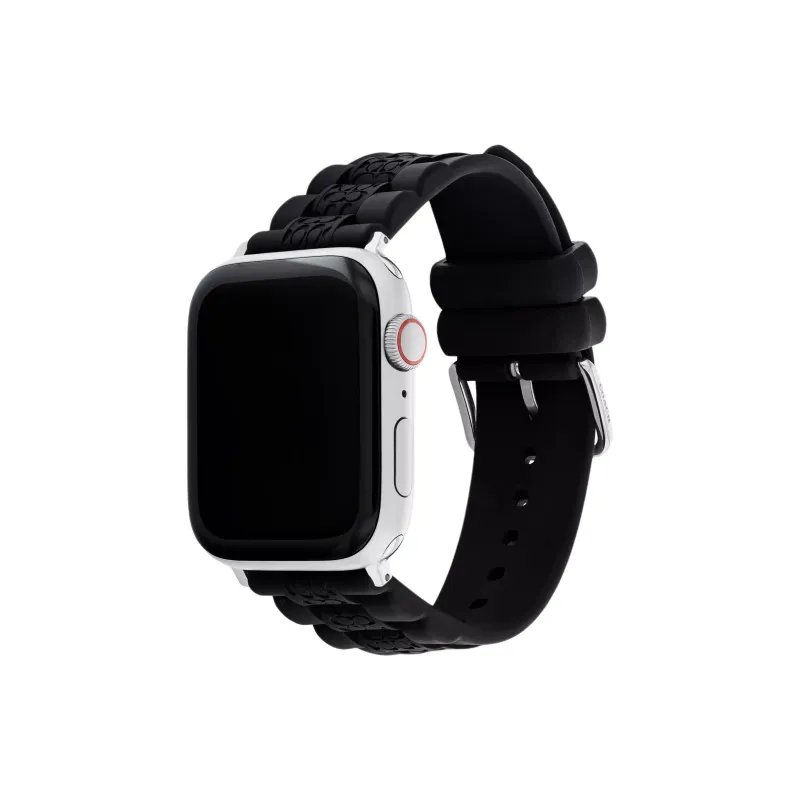 COACH Apple Compatibility Watch Band 42mm Rubber Material-0
