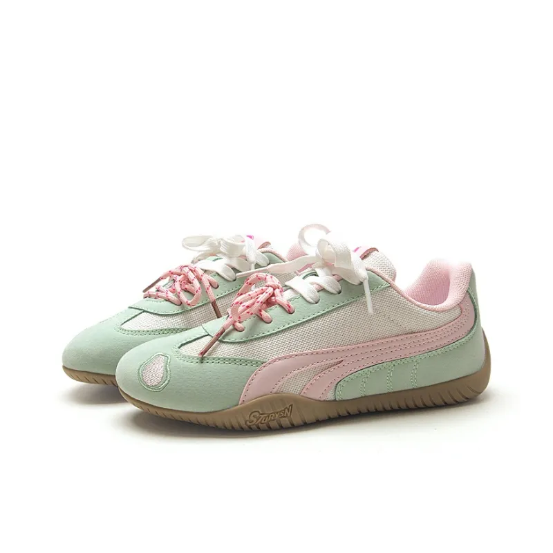 STUR YSN Low Top Skateboard Shoes Women's Pea Green-3
