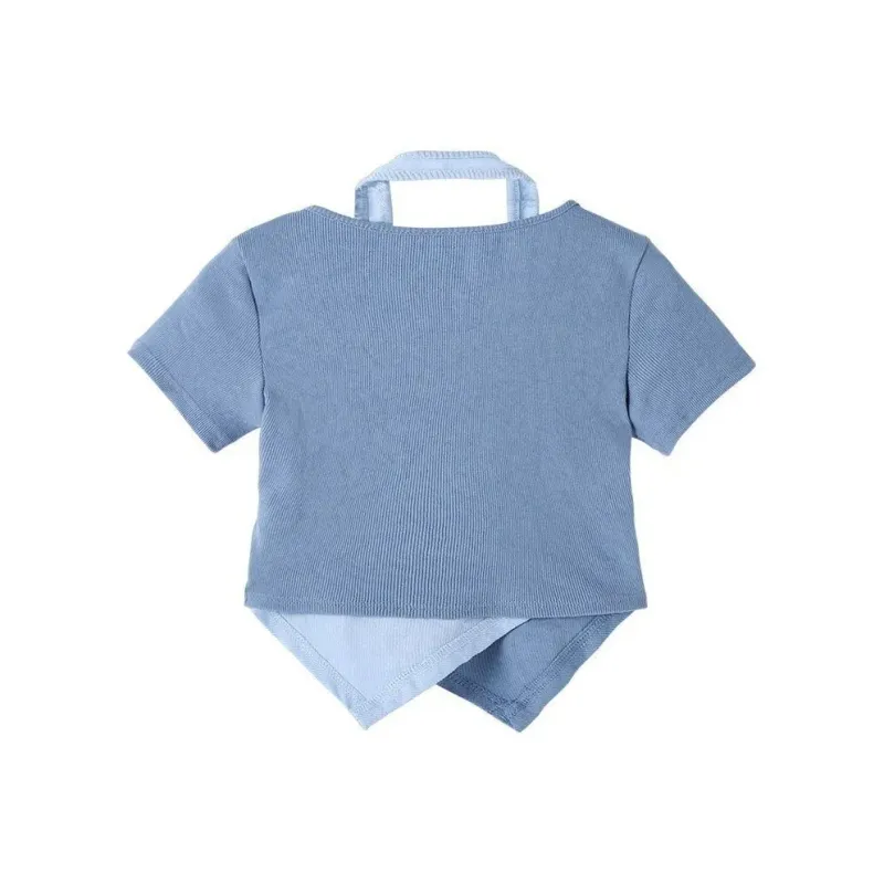 Mu Qingqing T Shirts Women's Blue-1