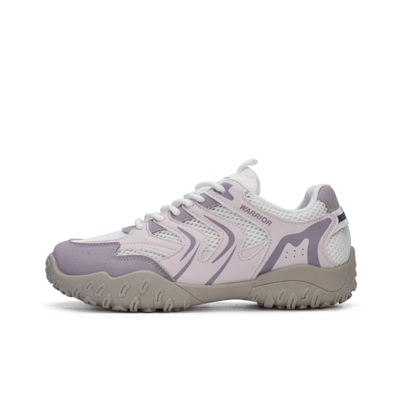 Warrior Abrasion Resistant Slip Resistant Low Top Casual Shoes Women's Light Pink Beige Purple-0