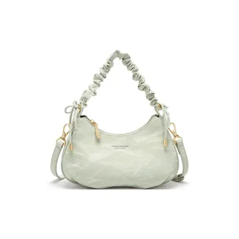 CNOLES Cow Leather Shoulder Bag, Crossbody Bag Regular Women's Light Pea Green