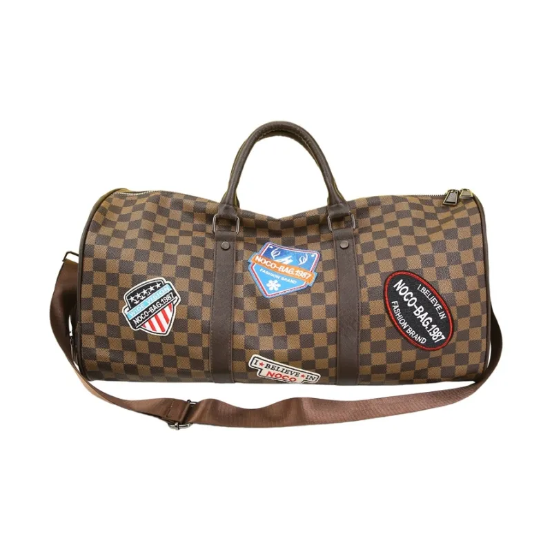 Debecca PU Travel Bag Unisex Black/Brown-5