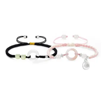 Lao Feng Xiang Chalcedony Bracelet Pair Unisex