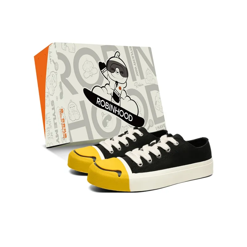 ROBINHOOD Abrasion Resistant, Lightweight, And Breathable Low Top Canvas Shoes Men's Box Included-2