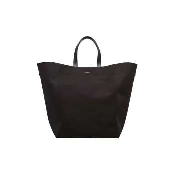 JIL SANDER Large Pockets Tote Bag, Shopping Bag, Shoulder Bag, Handbag Tubas Unisex Black