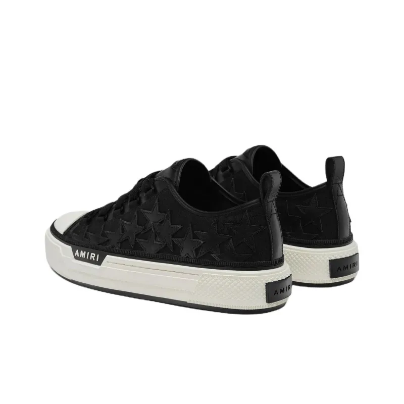 AMIRI Stars Court Low Top Skateboard Shoes Men's Black-3