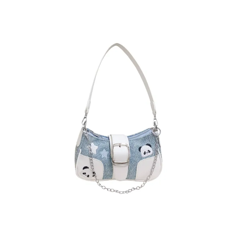 Bueno Oxford Shoulder Bag Women's Blue/Black/Light Blue-7