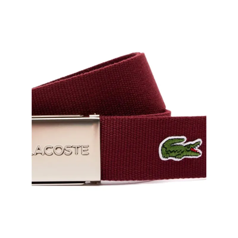 LACOSTE Rayon Belt Unisex Red Width 4cm-2