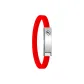 Red with Silver-Tone Buckle
