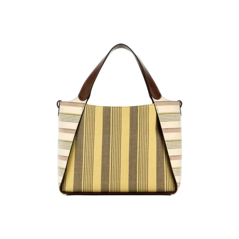 Stella McCartney Logo Lettering Striped Tote Bag-2
