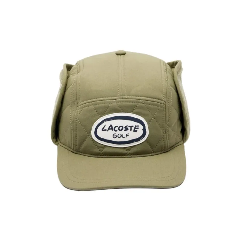 LACOSTE Polyester Trapper Hats Unisex Khaki Olive-0