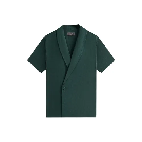 KITH SS25 Cupro Linen Thompson Crossover Shirt Men's Green