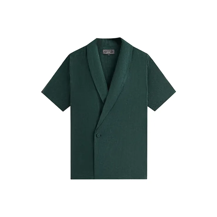 KITH Cupro Linen Short Sleeve Thompson Crossover Shirt-0