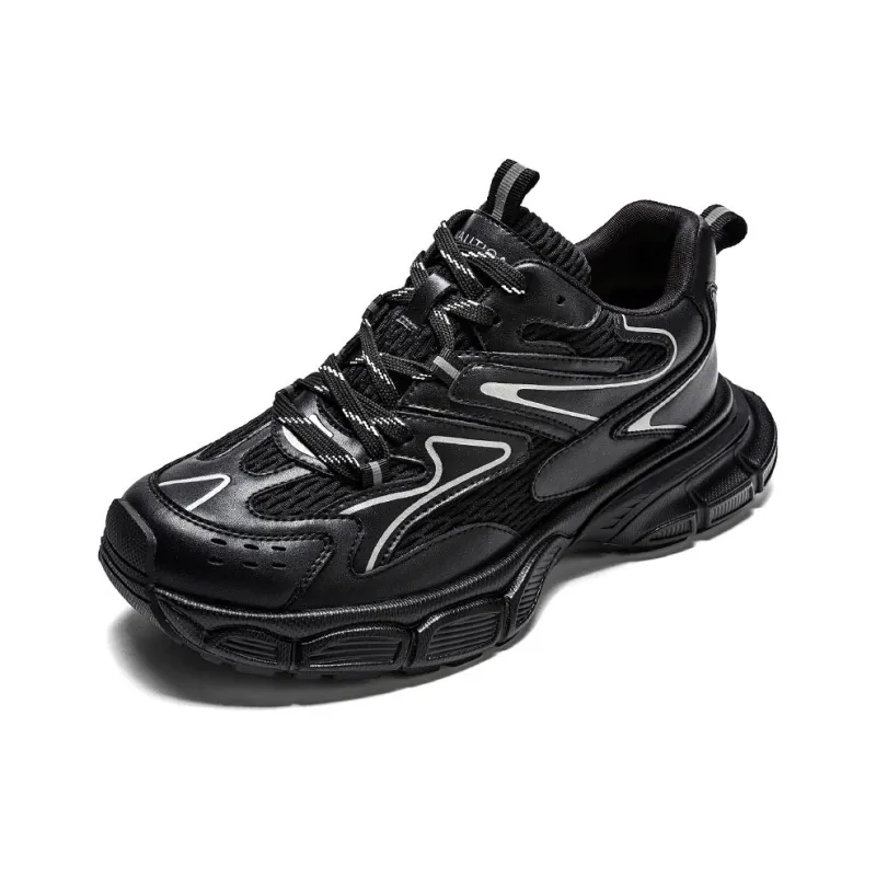 NAUTICA Height Increasing Low Top Chunky Sneakers Men's Black-2