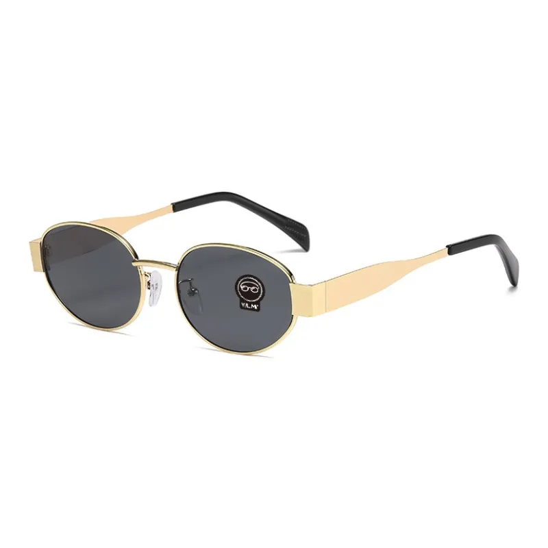 YALMY Metal Oval Sunglasses Women's-3