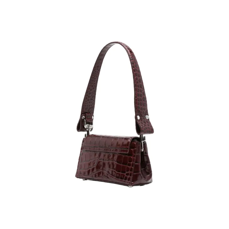 Vivienne Westwood HAZEL Leather Shoulder Bag, Crossbody Bag, Handbag Trumpets Women's Burgundy-1