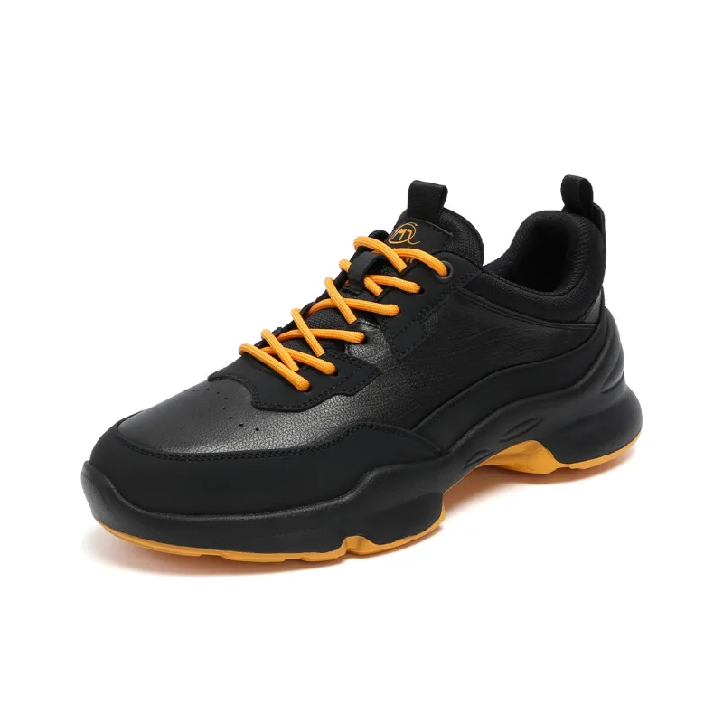 Kemaron Men's Casual Shoes Men Low Top Black Yellow/Black-2