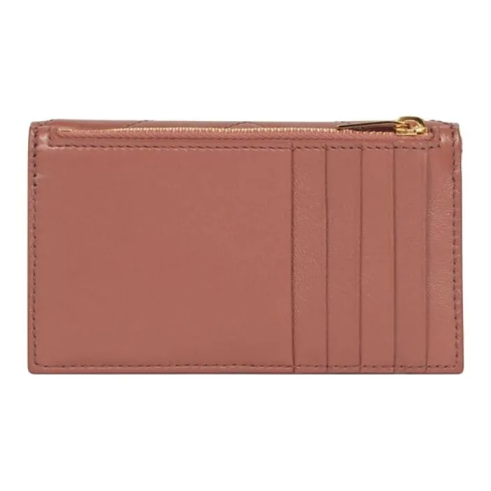 SAINT LAURENT Lambskin Wallet Women's Pink-3