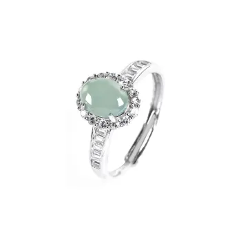 ZHOUBAIFU Ice Type Jadeite Rings Women's
