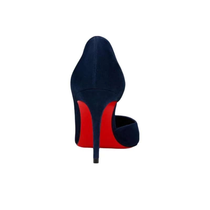 CL Iriza Slim Heel High Heels 8.5cm Women's Blue-3
