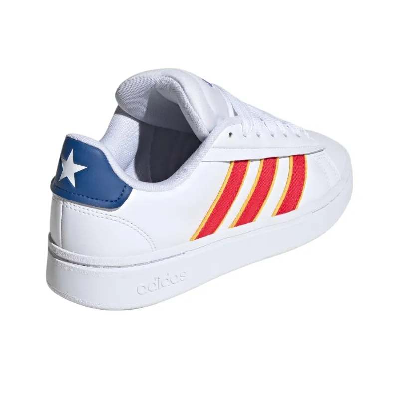 Adidas GRAND COURT ALPHA Anti Slip Wear Resistant Low Top Skateboard Shoes Women's White-3