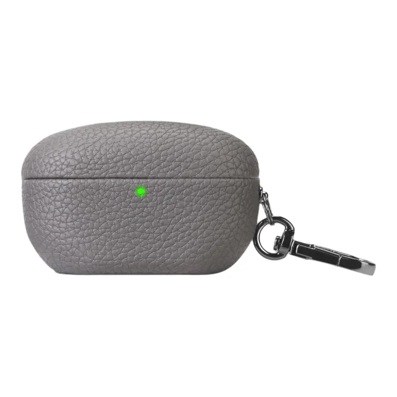NUOQIXIN Compatibility SONY WF 1000XM5 Litchi Grain Fabric+PC Litchi Grain Impact Resistant Headphone Cases-26