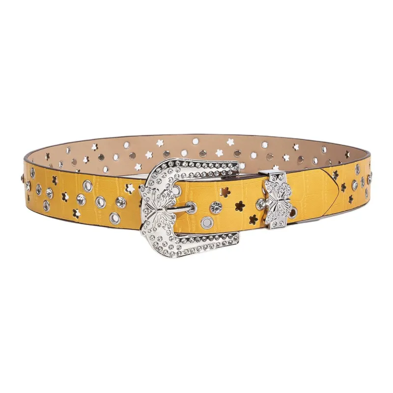 JEANSWEST Artificial Leather PU Leather Belts Women's 3.8CM-2
