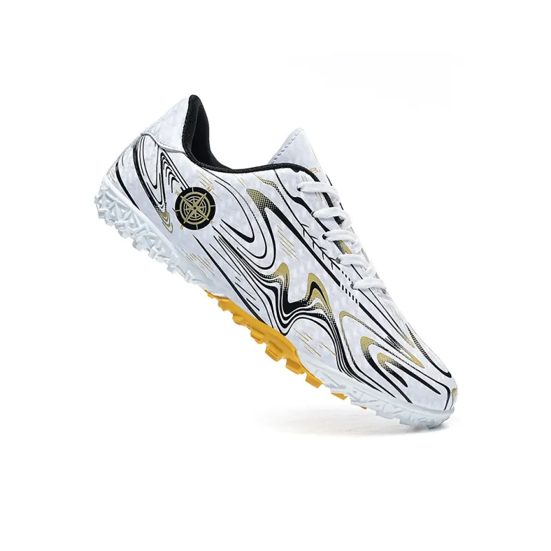 LONGDUIZHANG Soccer Shoes Unisex Low Top Black Sky Blue/Black Pink/White Moon/White Gold-22