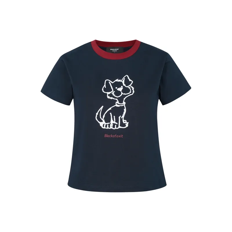 BLACK OF EXIT T Shirts Unisex Navy Blue-0