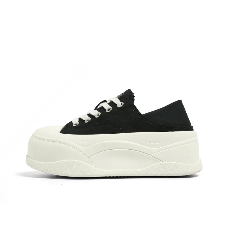 FOREVER 21 Abrasion Resistant Slip Resistant Low Top Canvas Shoes Women's Black-0