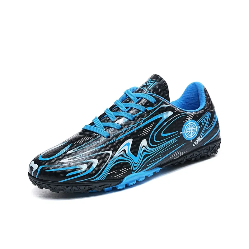 LONGDUIZHANG Soccer Shoes Unisex Low Top Black Sky Blue/Black Pink/White Moon/White Gold-25