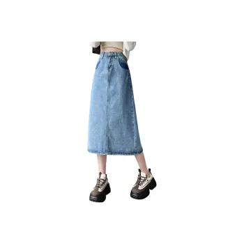 Tonlion Denim Long Skirt Women's