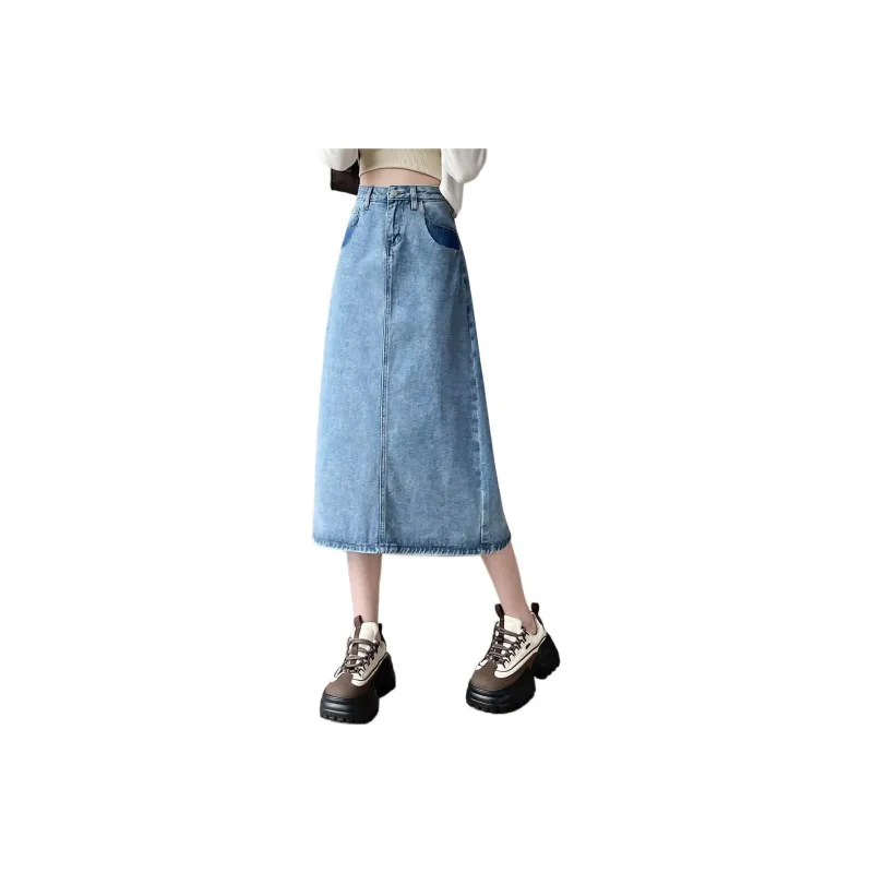 Tonlion Denim Long Skirt Women's-0
