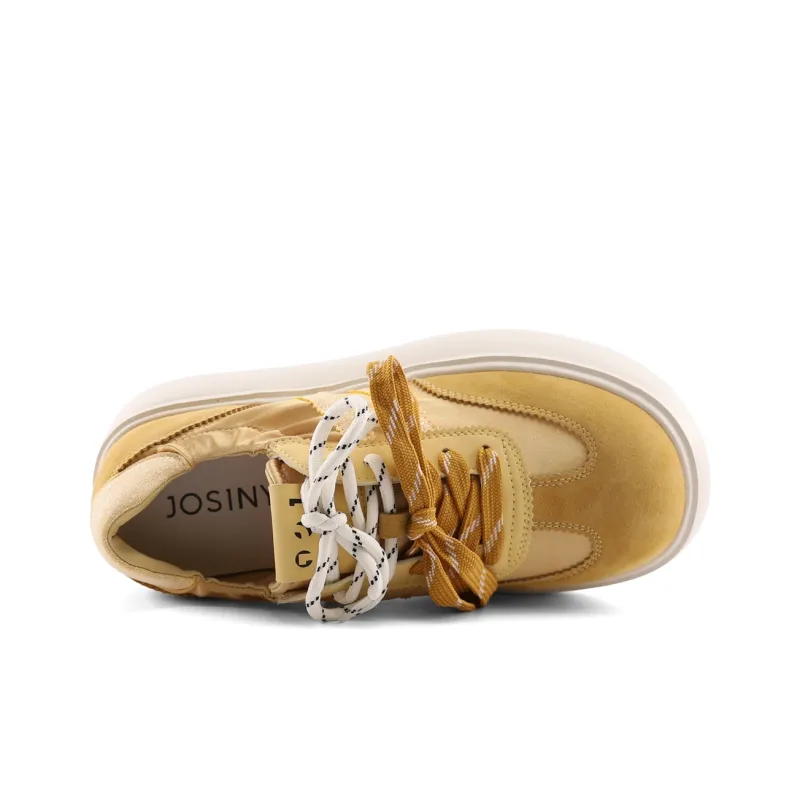 JOSINY Low Top Skateboard Shoes Women's Yellow-4