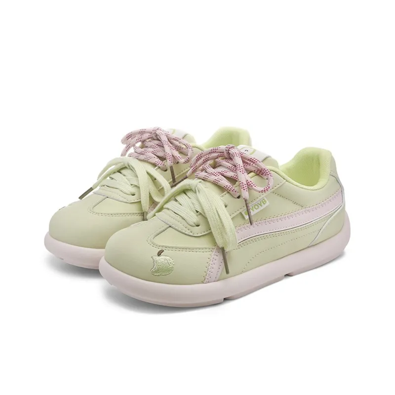 The New Age Family Anti Slip Wear Resistant Low Top Skateboard Shoes Women's Green Apple-1