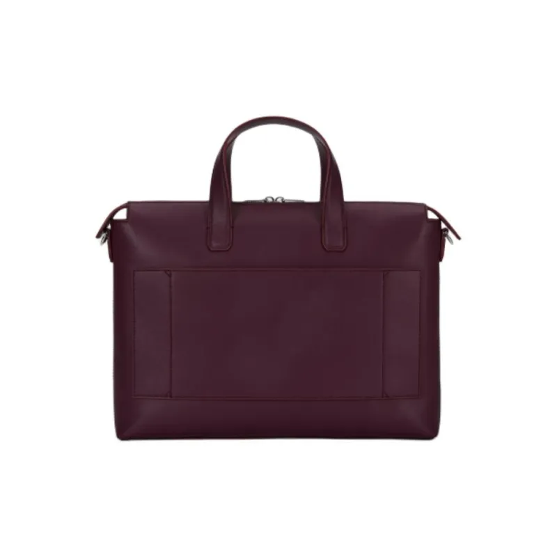 BALLY Cow Leather Briefcase Tubas Men's Burgundy-2