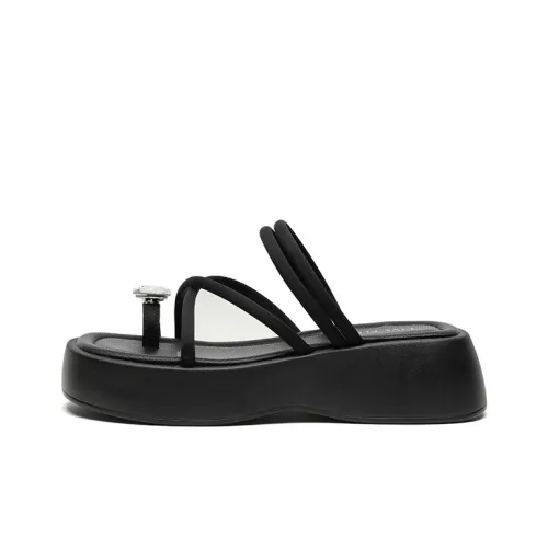 FIVE PLUS Slide Slippers Women's Black