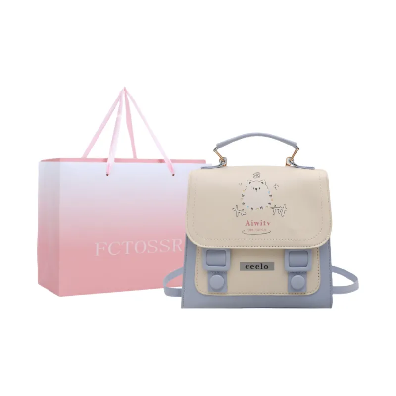 FCTOSSR PU Backpack Women's Blue/Pink-0