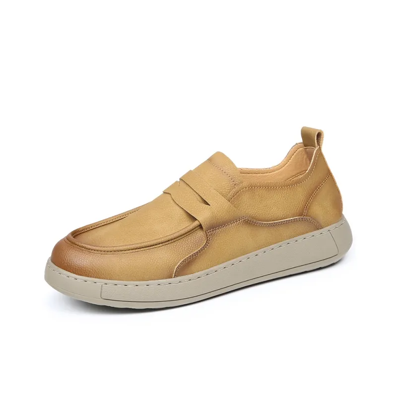 XIAOTOULANG Men's Casual Shoes Men Low Top Grey/khaki/yellow-10