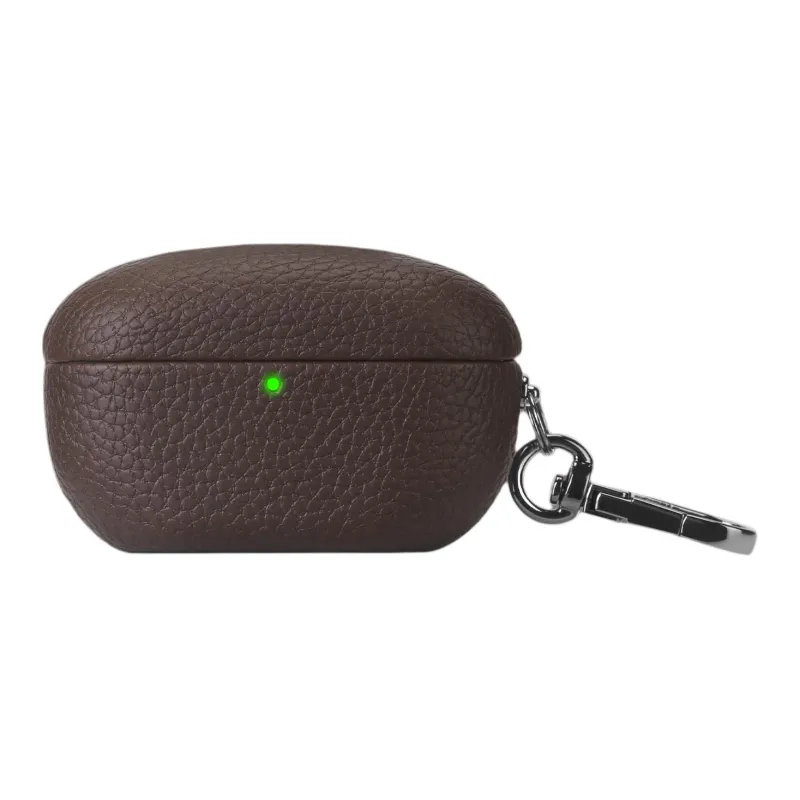 NUOQIXIN Compatibility SONY WF 1000XM5 Litchi Grain Fabric+PC Litchi Grain Impact Resistant Headphone Cases-12