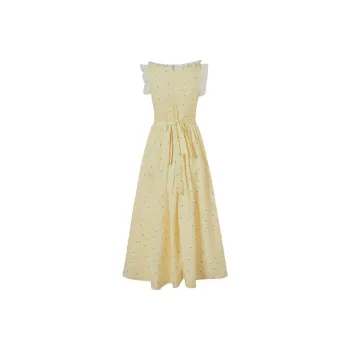 ETSE Sleeveless Dresses Women's Yellow Dress